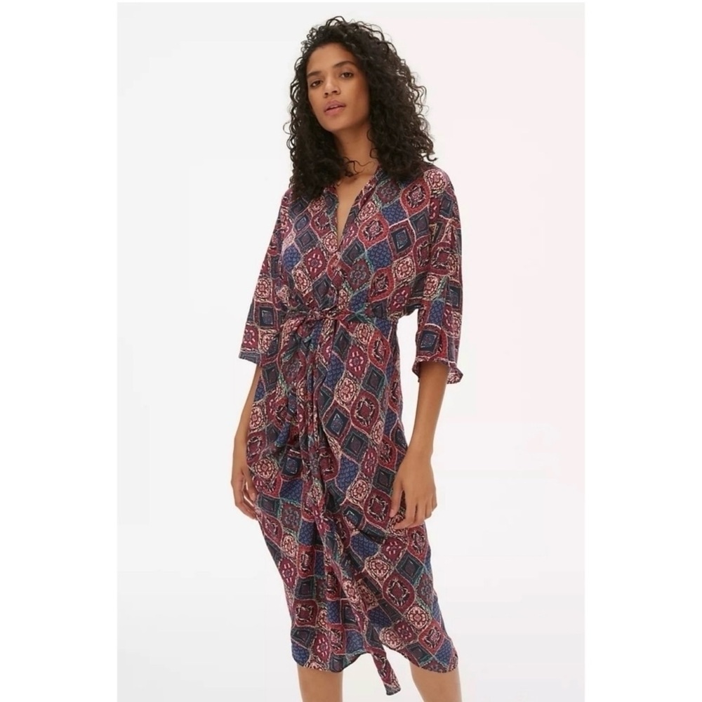 Anthropologie Miska Dress Multicolor Bohemian Midi Women’s XS